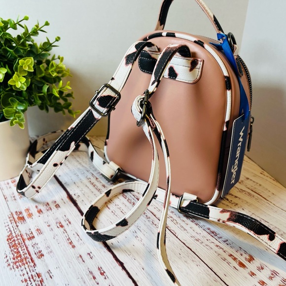 Wrangler Pink & Cow Print Mini Back Pack - Picture 4 of 8